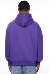 HEAVY OVERSIZE MIDDLE LOGO HOODIE PURPLE