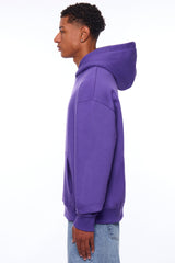 HEAVY OVERSIZE MIDDLE LOGO HOODIE PURPLE