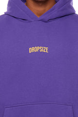 HEAVY OVERSIZE MIDDLE LOGO HOODIE PURPLE
