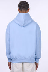 HEAVY OVERSIZE MIDDLE RUBBER PATCH HOODIE BABY BLUE