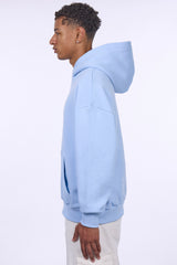 HEAVY OVERSIZE MIDDLE RUBBER PATCH HOODIE BABY BLUE