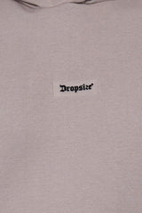 HEAVY OVERSIZE MIDDLE RUBBER PATCH HOODIE STONE