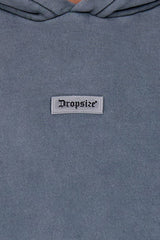 HEAVY OVERSIZE MIDDLE RUBBER PATCH HOODIE WASHED GREY