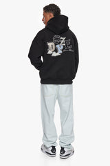 HEAVY OVERSIZE CLOUD STYLE HOODIE BLACK