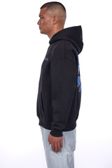 HEAVY OVERSIZE BROKEN DREAMS CIRCLE HOODIE BLACK