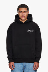HEAVY OVERSIZE BROKEN DREAMS BACKPRINT HOODIE BLACK