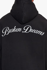 HEAVY OVERSIZE BROKEN DREAMS BACKPRINT HOODIE BLACK
