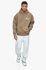 HEAVY OVERSIZE BUBBLE LOGO HOODIE SILVER MINK
