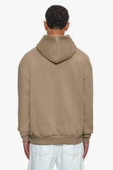 HEAVY OVERSIZE BUBBLE LOGO HOODIE SILVER MINK
