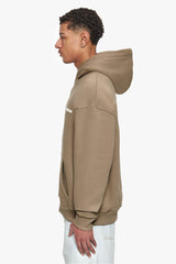 HEAVY OVERSIZE BUBBLE LOGO HOODIE SILVER MINK