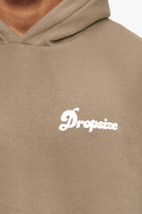 HEAVY OVERSIZE BUBBLE LOGO HOODIE SILVER MINK
