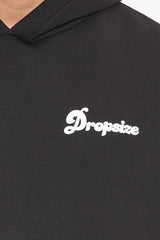 HEAVY OVERSIZE BUBBLE LOGO HOODIE BLACK