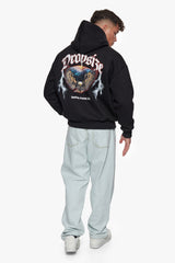 HEAVY OVERSIZE HUNTING SEASON EAGLE HOODIE BLACK