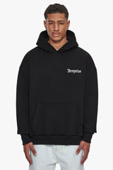 HEAVY OVERSIZE BEST PLACE TO LIVE HOODIE BLACK/ORANGE