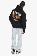 HEAVY OVERSIZE BEST PLACE TO LIVE HOODIE BLACK/ORANGE