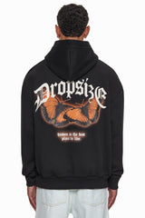 HEAVY OVERSIZE BEST PLACE TO LIVE HOODIE BLACK/ORANGE
