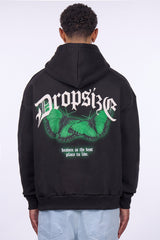 HEAVY OVERSIZE BEST PLACE TO LIVE HOODIE BLACK/PINE