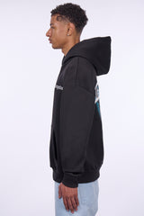 HEAVY OVERSIZE BEST PLACE TO LIVE HOODIE BLACK/BLUE
