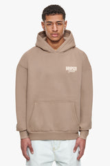 HEAVY OVERSIZE DROPSIZE STUDIOS HOODIE SILVERMINK/COCONUT