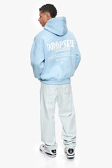 HEAVY OVERSIZE DROPSIZE STUDIOS HOODIE BABY BLUE