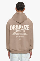 HEAVY OVERSIZE DROPSIZE STUDIOS HOODIE SILVERMINK/COCONUT