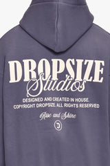 HEAVY OVERSIZE DROPSIZE STUDIOS HOODIE GRANITE