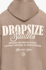 HEAVY OVERSIZE DROPSIZE STUDIOS HOODIE SILVERMINK/COCONUT