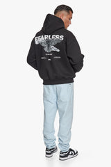HEAVY OVERSIZE FEARLESS HOODIE BLACK