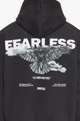 HEAVY OVERSIZE FEARLESS HOODIE BLACK