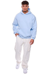 HEAVY LOOSE FIT HOODIE BABY BLUE