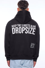 HEAVY OVERSIZE STREETS HOODIE BLACK