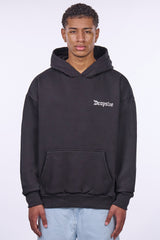 HEAVY OVERSIZE PEGASUS HOODIE BLACK