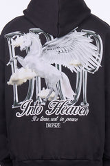 HEAVY OVERSIZE PEGASUS HOODIE BLACK