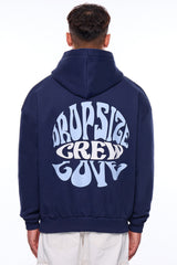 HEAVY OVERSIZE CREW LOVE HOODIE BLACK IRIS