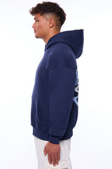 HEAVY OVERSIZE CREW LOVE HOODIE BLACK IRIS