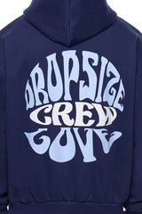 HEAVY OVERSIZE CREW LOVE HOODIE BLACK IRIS