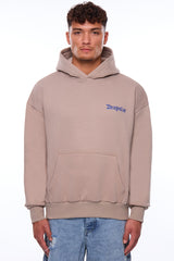 HEAVY OVERSIZE BROKEN HEART HOODIE SIMPLY TAUPE