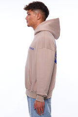 HEAVY OVERSIZE BROKEN HEART HOODIE SIMPLY TAUPE