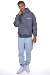 HEAVY OVERSIZE EMBO HOODIE IRON GREY