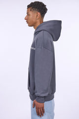 HEAVY OVERSIZE EMBO HOODIE IRON GREY