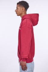HEAVY OVERSIZE EMBO HOODIE RED