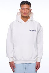 HEAVY OVERSIZE DAILY HUSTLE HOODIE CREAM WHITE