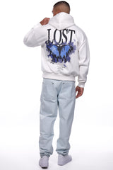 HEAVY OVERSIZE LOST BUTTERFLY HOODIE SNOW WHITE