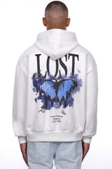 HEAVY OVERSIZE LOST BUTTERFLY HOODIE SNOW WHITE