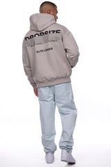 HEAVY OVERSIZE CENSORED HOODIE STONE