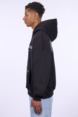 HEAVY OVERSIZE CENSORED HOODIE BLACK