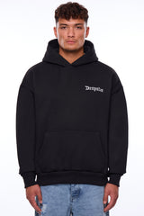 HEAVY OVERSIZE SIDE OF HELL HOODIE BLACK