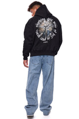 HEAVY OVERSIZE SIDE OF HELL HOODIE BLACK