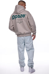 HEAVY OVERSIZE ELITE LEAGUE HOODIE STONE