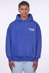 HEAVY OVERSIZE COPYRIGHT HOODIE WASHED BLUE